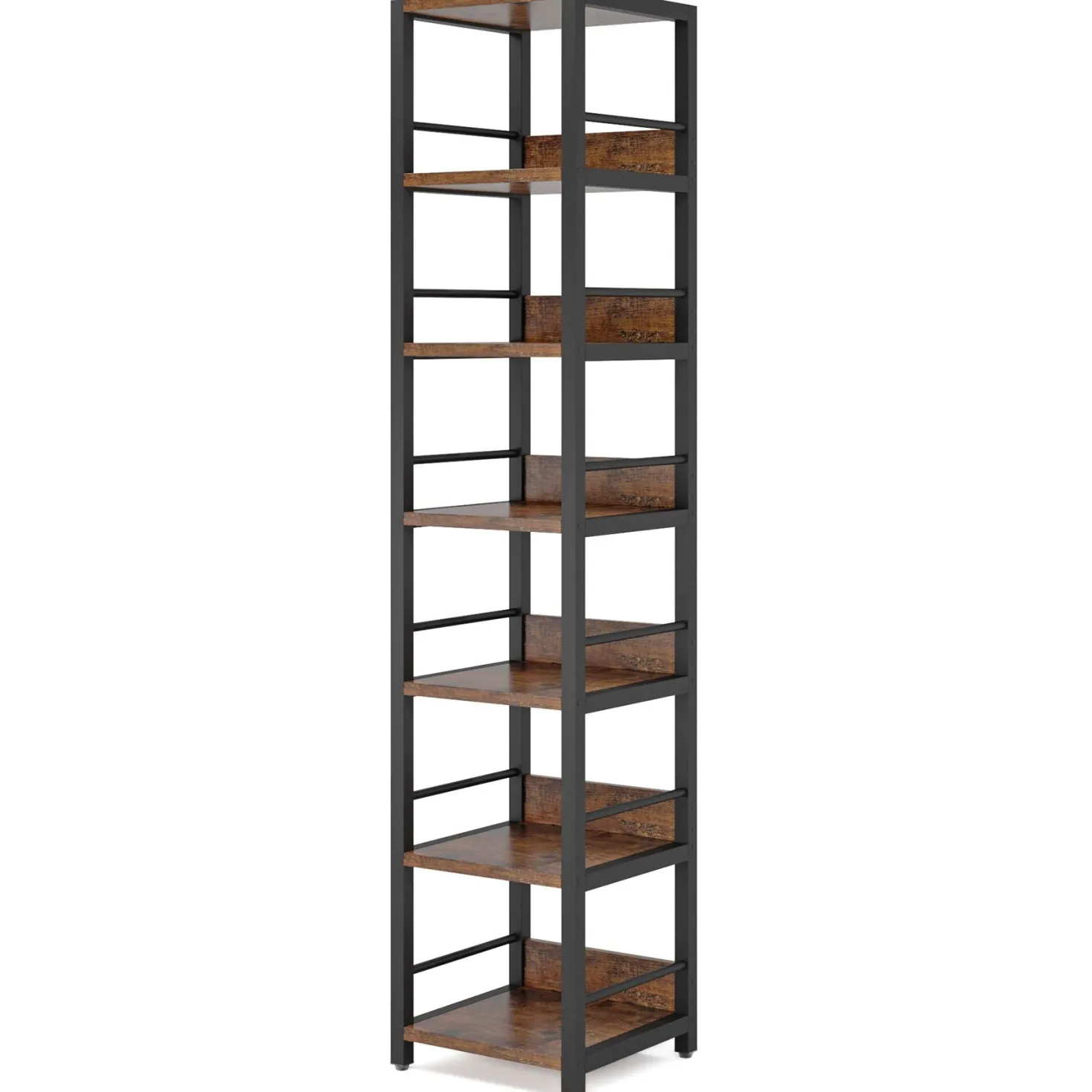 6-Tier Corner Shelf, Narrow Etagere Bookshelf Storage Rack