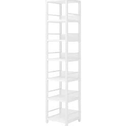 6-Tier Corner Shelf, Narrow Etagere Bookshelf Storage Rack