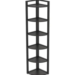 6-Tier Corner Shelf, Small Corner Bookshelf Storage Rack