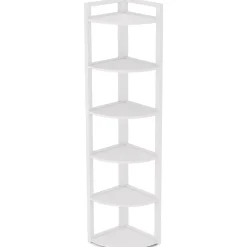 6-Tier Corner Shelf, Small Corner Bookshelf Storage Rack