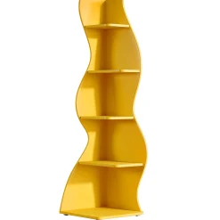 5-Tier Corner Shelf, Wavy Bookshelf Bookcase Display Rack for Home Office