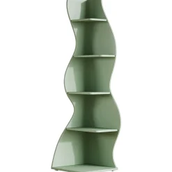 5-Tier Corner Shelf, Wavy Bookshelf Bookcase Display Rack for Home Office