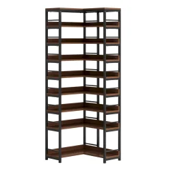9-Tier Corner Shoe Rack, Freestanding Shoe Storage Shelf