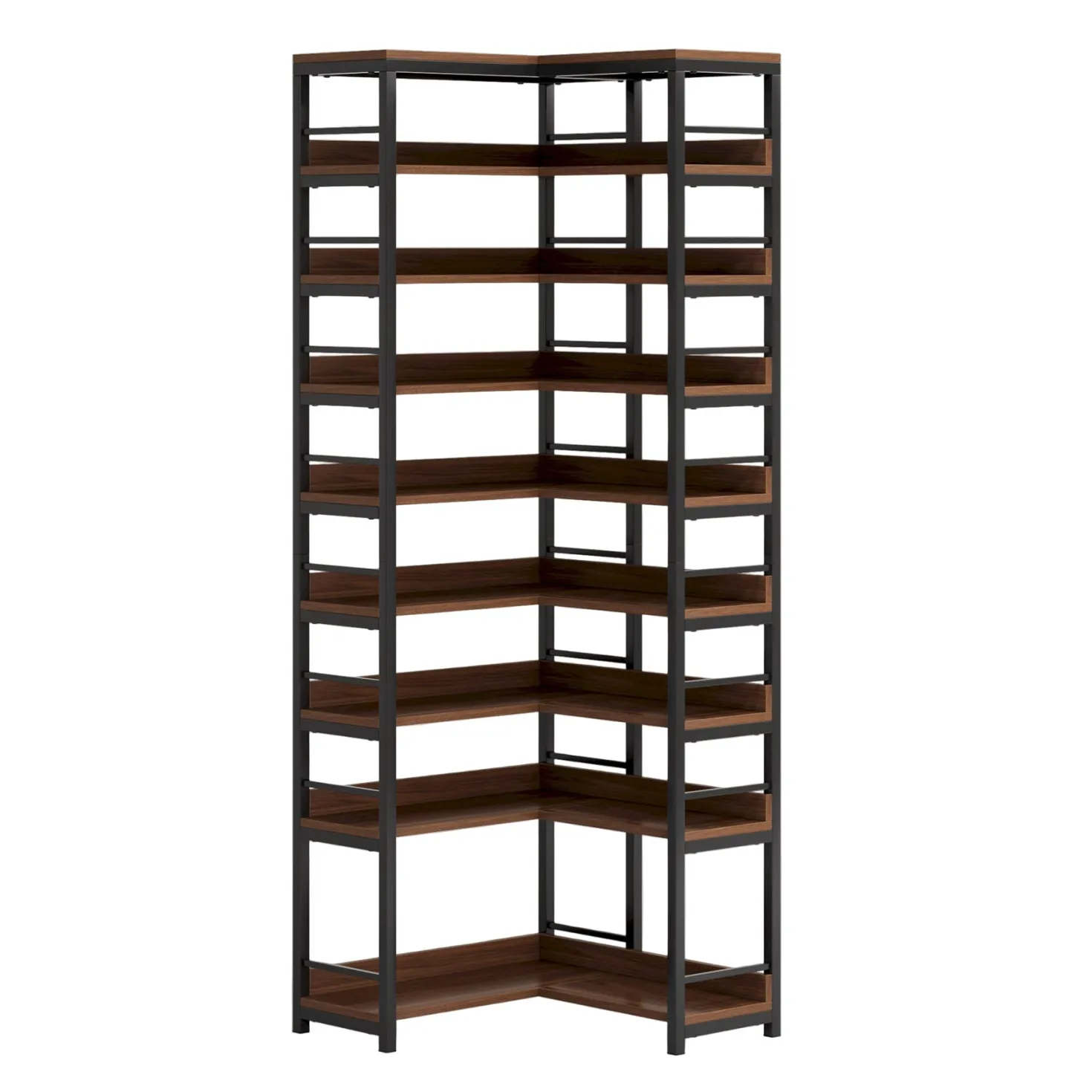 9-Tier Corner Shoe Rack, Freestanding Shoe Storage Shelf