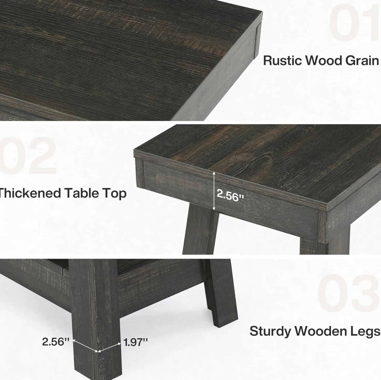 2-Tier End Table, Slim Sofa Side Table with Storage