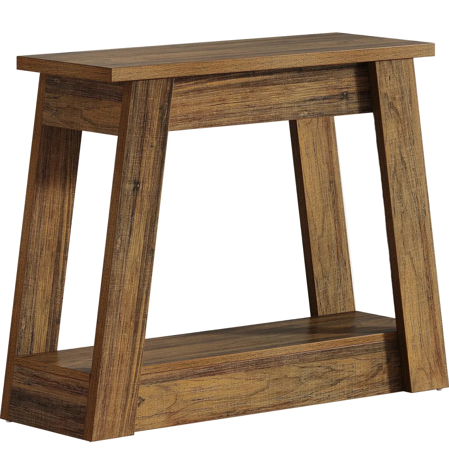 2-Tier End Table, Small Side Table With 2 Storage Shelves for Living Room