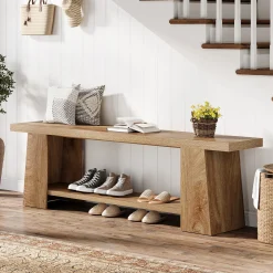 2-Tier Entryway Bench, 59
