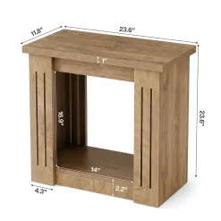 2-Tier Farmhouse End Table, 23.6
