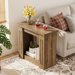 2-Tier Farmhouse End Table, 23.6