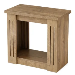 2-Tier Farmhouse End Table, 23.6