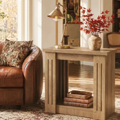 2-Tier Farmhouse End Table, 23.6