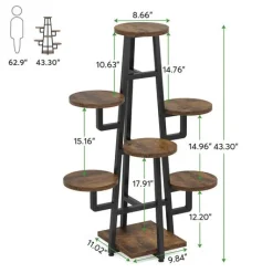 7-Tier Plant Stand, 43.3