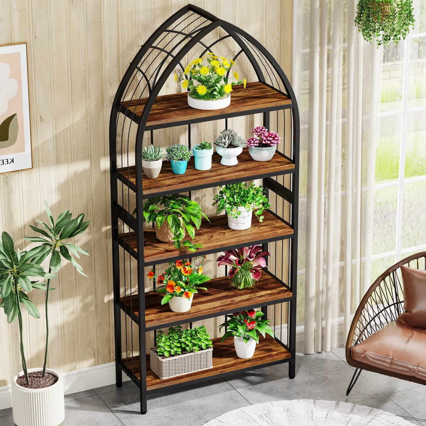 5-Tier Plant Stand, 74.8" Plant Shelf Flower Potted Stand Rack