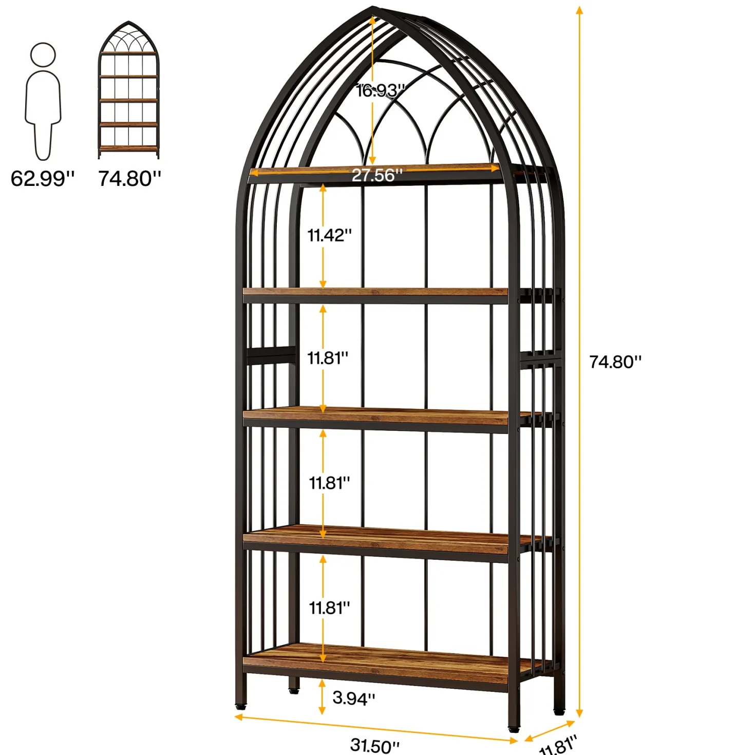 5-Tier Plant Stand, 74.8" Plant Shelf Flower Potted Stand Rack