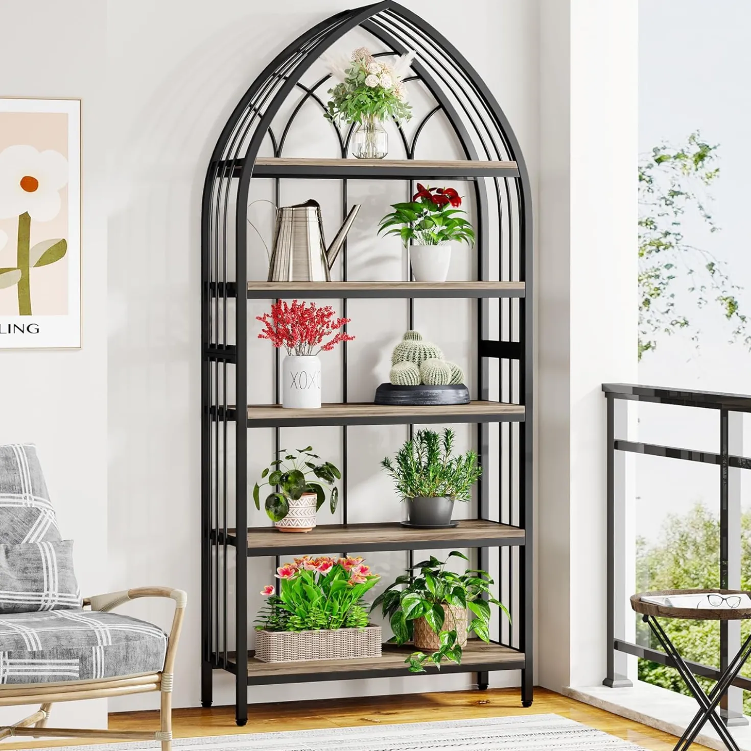5-Tier Plant Stand, 74.8" Plant Shelf Flower Potted Stand Rack