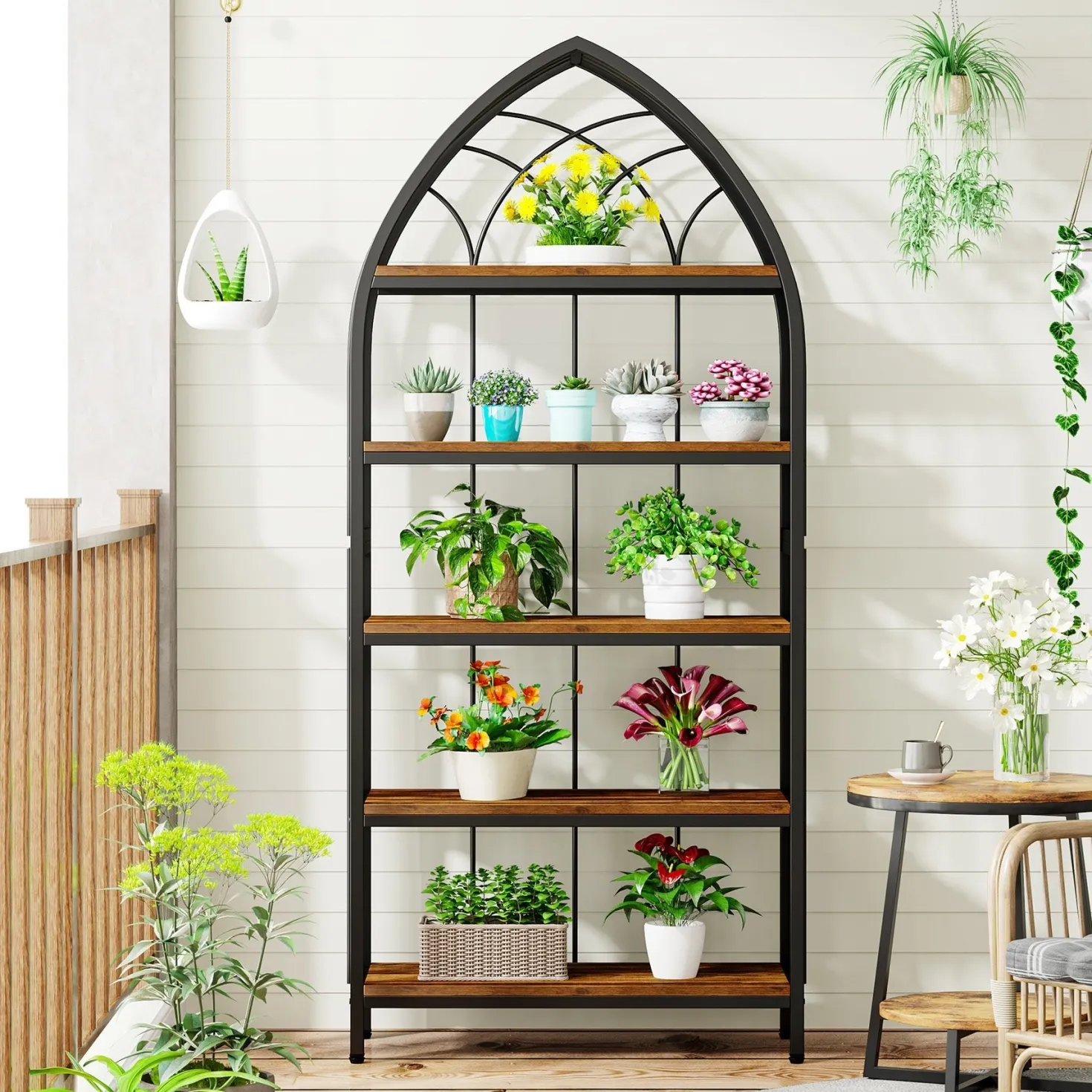 5-Tier Plant Stand, 74.8" Plant Shelf Flower Potted Stand Rack