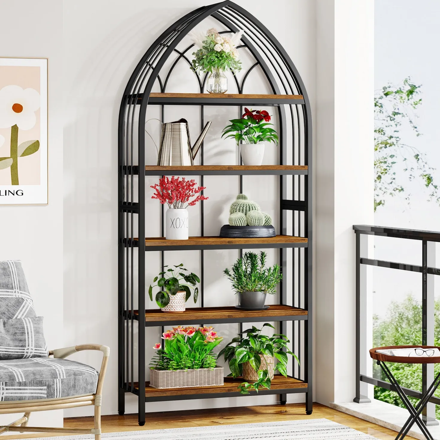 5-Tier Plant Stand, 74.8" Plant Shelf Flower Potted Stand Rack
