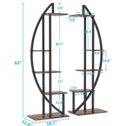 5-Tier Plant Stand Pack of 2, Multi-Layer Bonsai Flower Rack