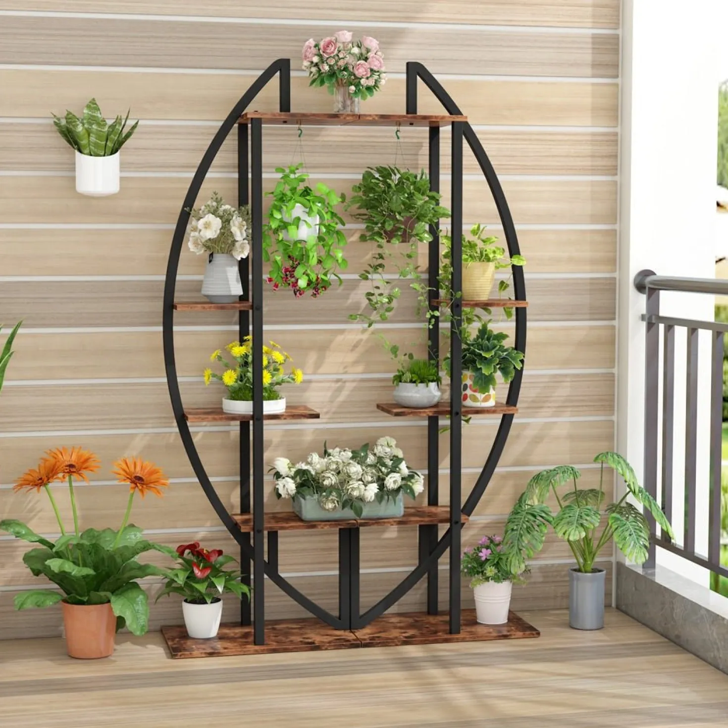 5-Tier Plant Stand Pack of 2, Multi-Layer Bonsai Flower Rack