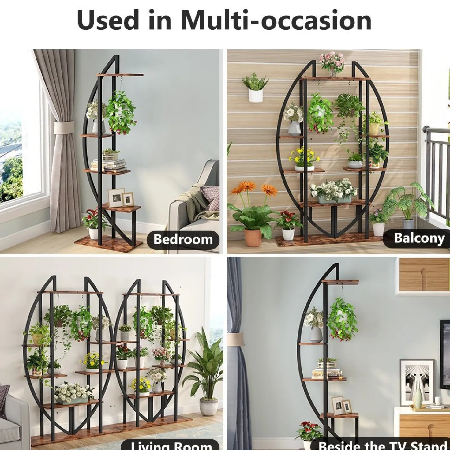 5-Tier Plant Stand Pack of 2, Multi-Layer Bonsai Flower Rack