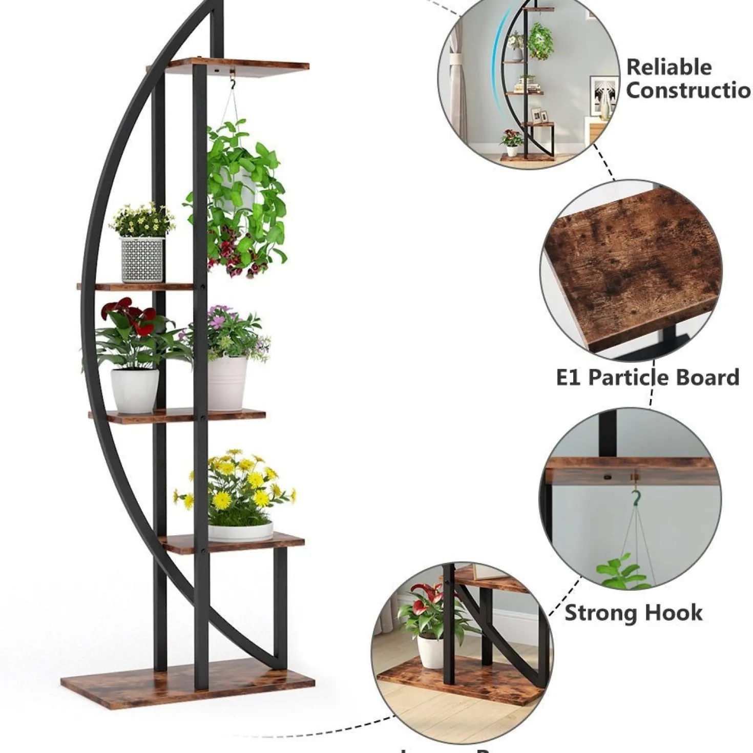 5-Tier Plant Stand Pack of 2, Multi-Layer Bonsai Flower Rack
