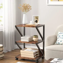 3-Tier Printer Stand, Rolling Printer Cart Under Desk Storage Shelf