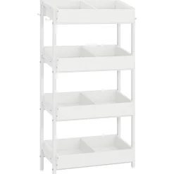 4-Tier Retail Display Rack, Wooden Snack Candy Rack Storage Shelf Organizer