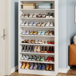 9-Tier Shoe Cabinet, 40-45 Pairs Shoe Storage Organizer with Open Shelves