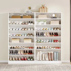 9-Tier Shoe Cabinet, 40-45 Pairs Shoe Storage Organizer with Open Shelves