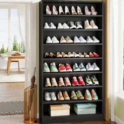 9-Tier Shoe Cabinet, 40-45 Pairs Shoe Storage Organizer with Open Shelves