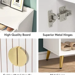 7-Tier Shoe Cabinet, Shoe Storage Organizer with Adjustable Shelves