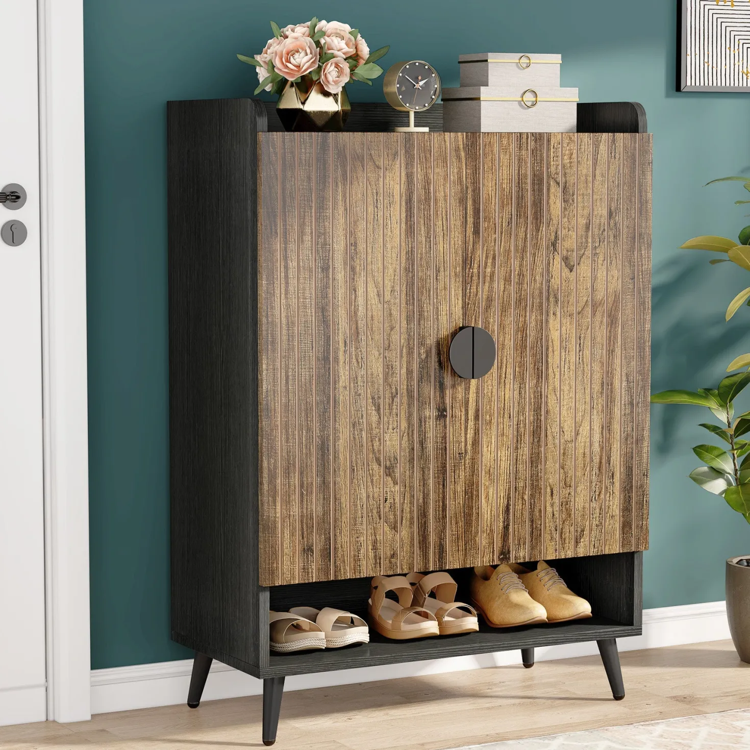 7-Tier Shoe Cabinet, Shoe Storage Organizer with Adjustable Shelves