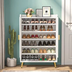 7-Tier Shoe Cabinet, Shoe Storage Organizer with Adjustable Shelves