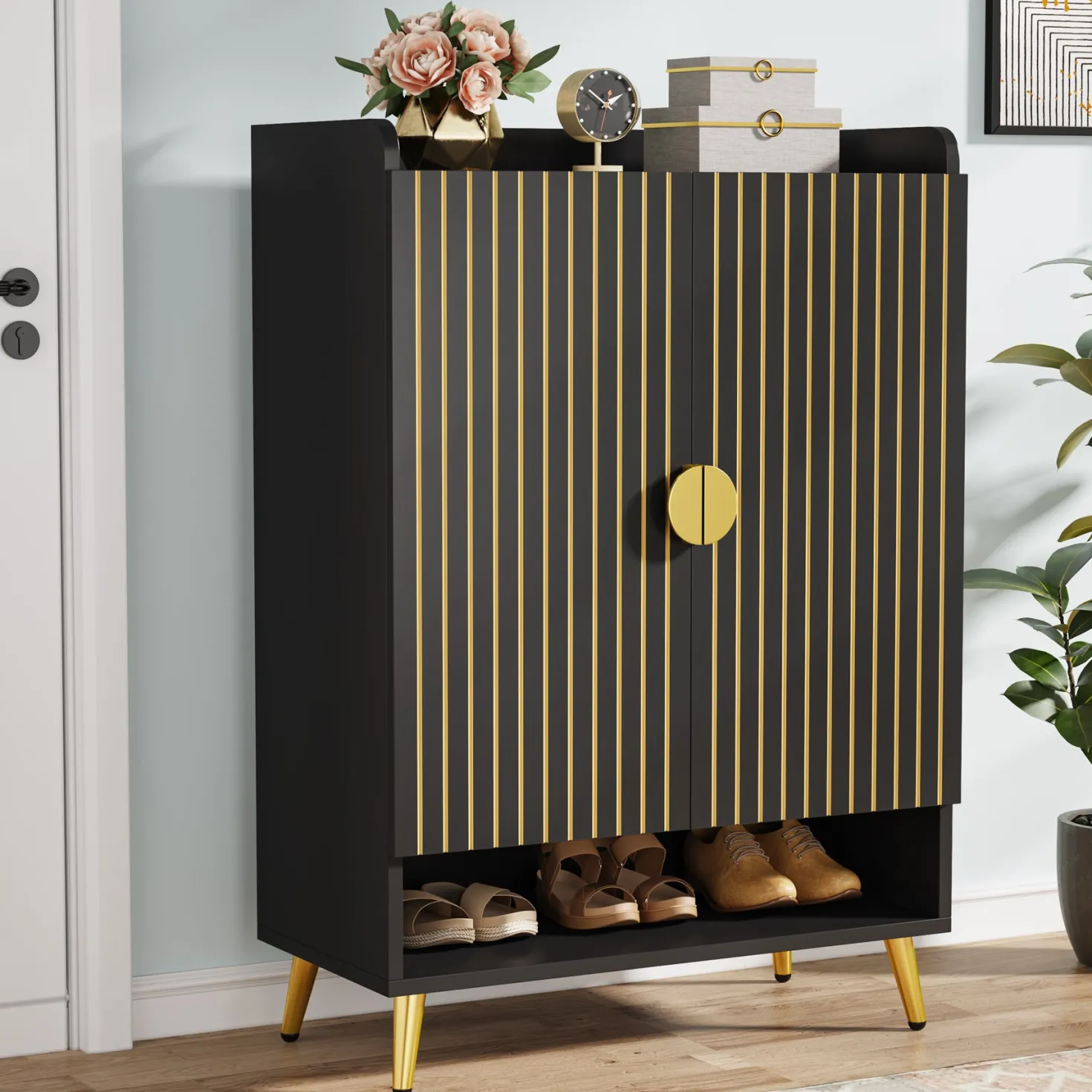 7-Tier Shoe Cabinet, Shoe Storage Organizer with Adjustable Shelves
