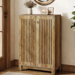 5-Tier Shoe Cabinet with Doors, Entryway Shoe Rack Organizer for Living Room, Hallway