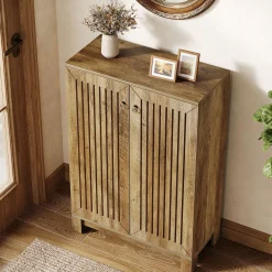 5-Tier Shoe Cabinet with Doors, Entryway Shoe Rack Organizer for Living Room, Hallway