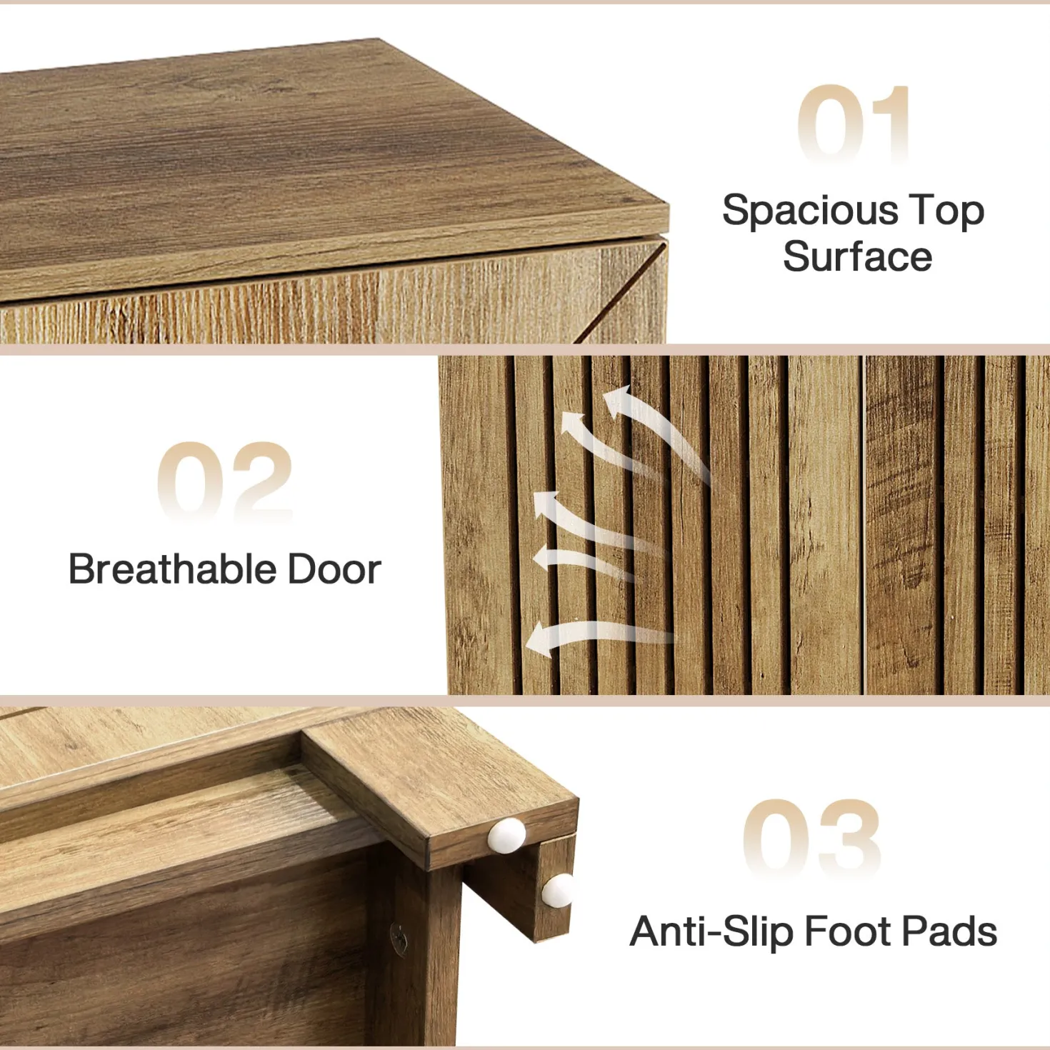 5-Tier Shoe Cabinet with Doors, Entryway Shoe Rack Organizer for Living Room, Hallway
