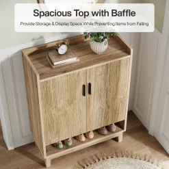 5-Tier Shoe Cabinet with Doors, 20-Pair Entryway Shoe Organizer Rack