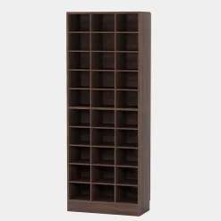 10-Tier Shoe Cabinet, Wooden Shoe Storage Rack with 30 Cubbies
