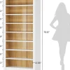 8-Tier Shoe Rack, Wooden Freestanding Shoe Storage Cabinet for 32-40 Pairs