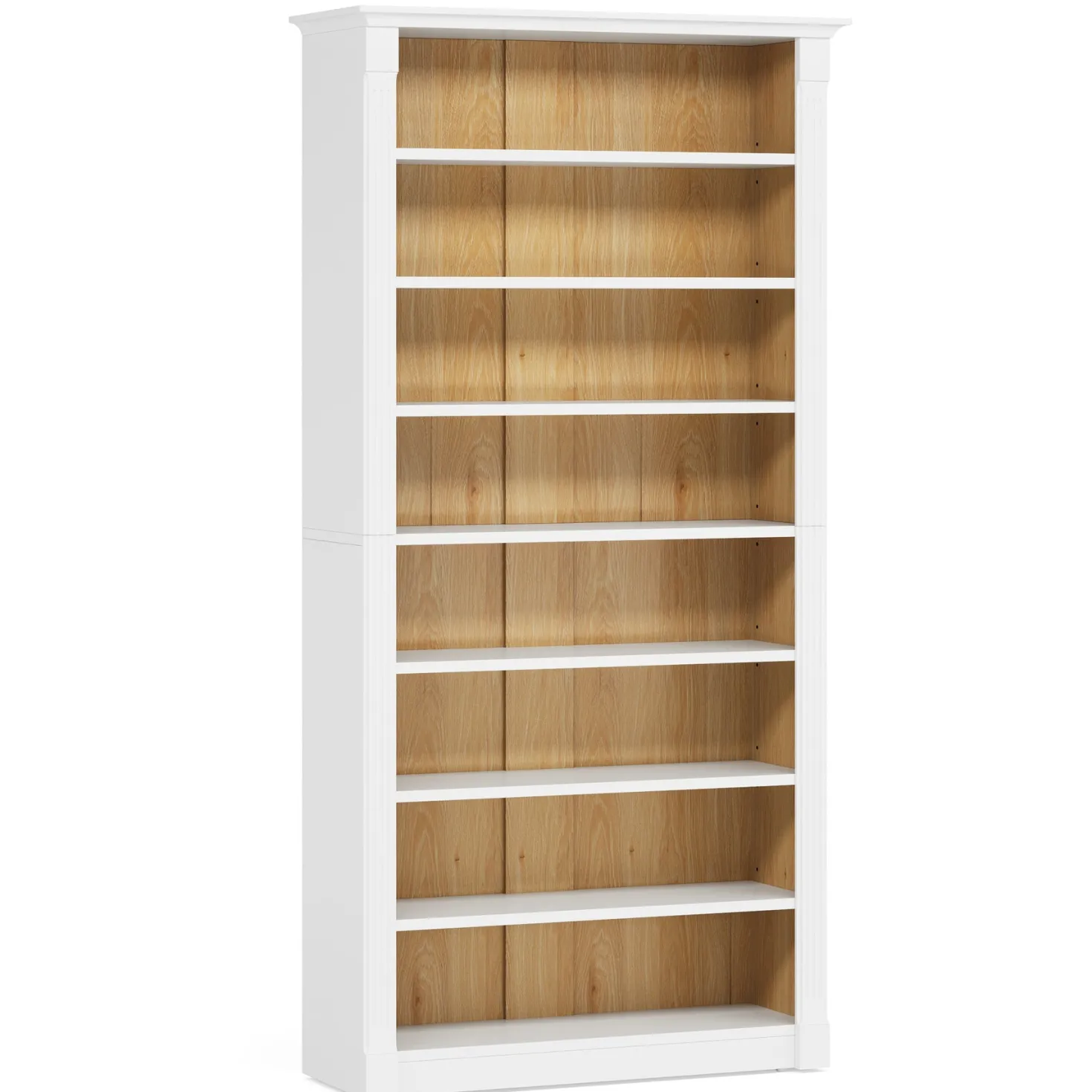 8-Tier Shoe Rack, Wooden Freestanding Shoe Storage Cabinet for 32-40 Pairs