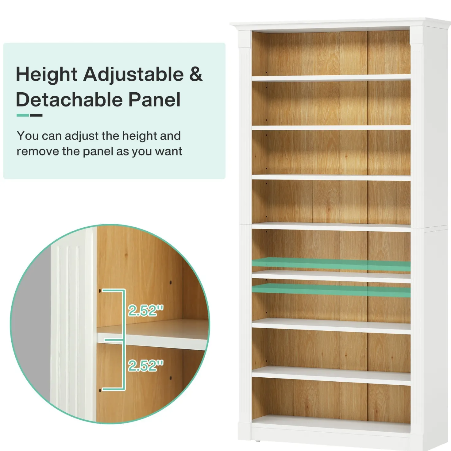 8-Tier Shoe Rack, Wooden Freestanding Shoe Storage Cabinet for 32-40 Pairs