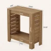2-Tier Side Table, Wooden End Table Nightstand with Storage Shelf