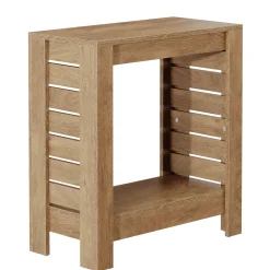 2-Tier Side Table, Wooden End Table Nightstand with Storage Shelf