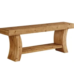 2-Tier Solid Wood Console Table, 63