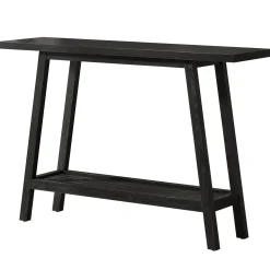 2-Tier Solid Wood Console Table, 41.3" Entryway Table with Storage Shelf