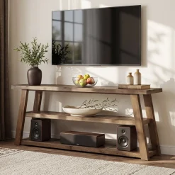 3-Tier Solid Wood TV Stand, 63