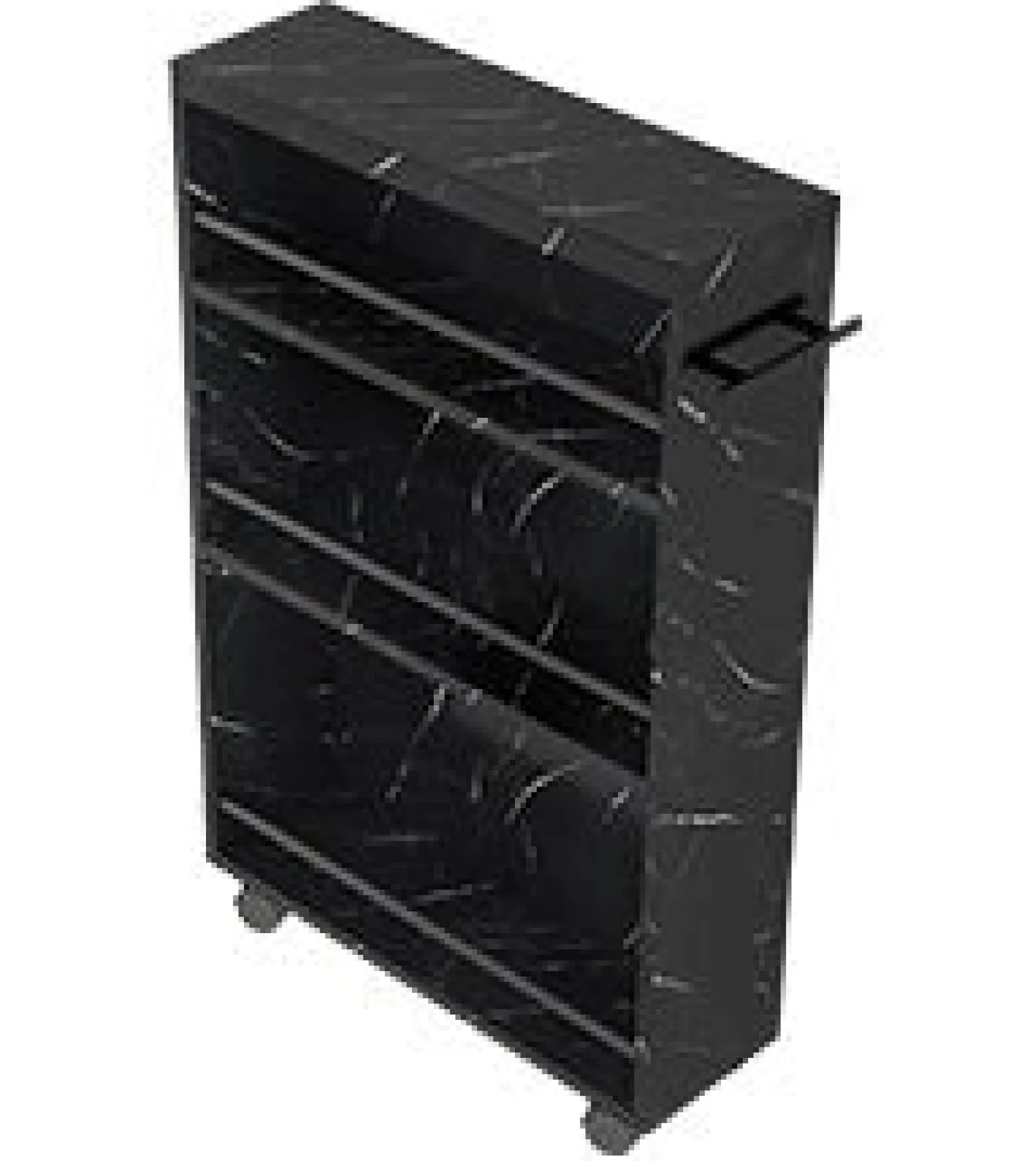 4-Tier Storage Cart, Slim Rolling Narrow Kitchen Cart for Small Place