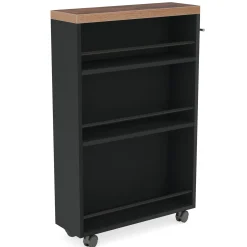 4-Tier Storage Cart, Slim Rolling Narrow Kitchen Cart for Small Place