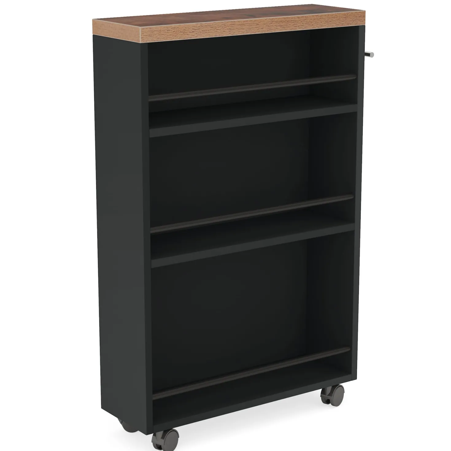 4-Tier Storage Cart, Slim Rolling Narrow Kitchen Cart for Small Place